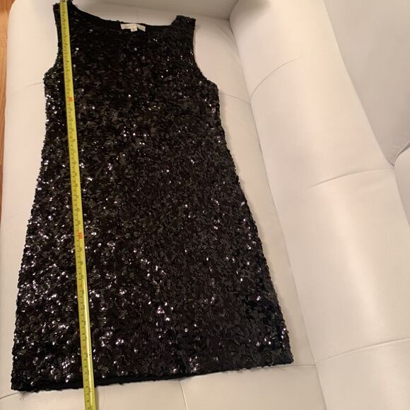 Amber Blue Black Sequins Mini Dress Size L - Picture 4 of 7